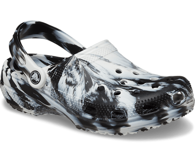 Crocs Classic Marbled Clog - White/Black White/Black