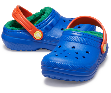 Crocs Toddler Classic Lined Clog - Blue Bolt/Multi Blue Bolt/Multi