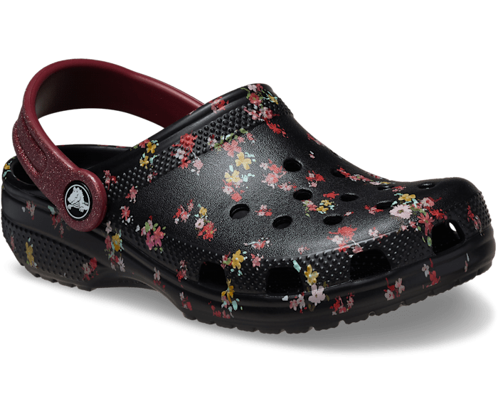 Crocs Kids' Classic Ditsy Floral Clog - Black/Multi Black/Multi