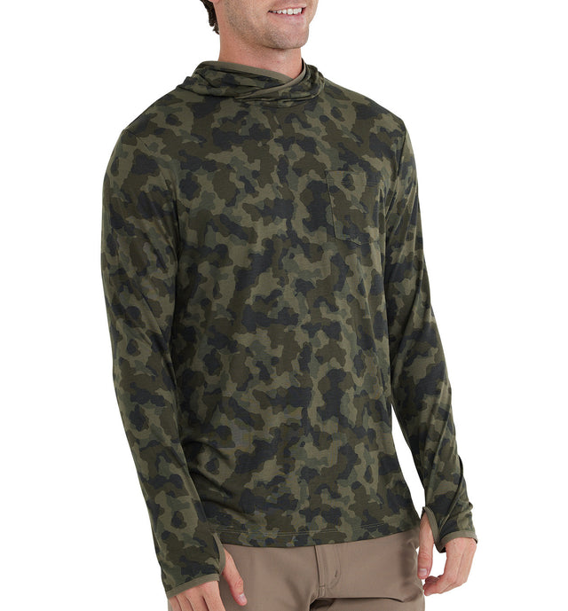 Free Fly Apparel Men's Bamboo Lightweight Hoodie Marshland camo