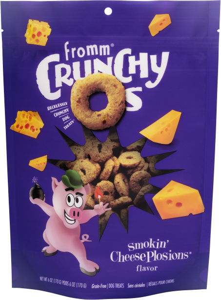 Fromm Family Pet Food Crunchy Os Smokin' Cheeseplosions Flavor Dog Treats - 6 oz. Cheese