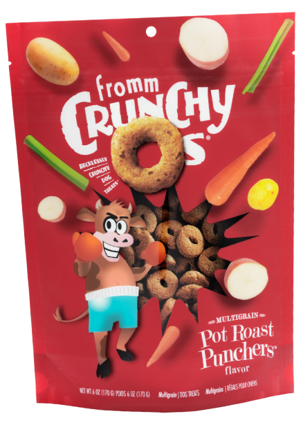 Fromm Family Pet Food Crunchy Os Pot Roast Punchers Flavor Dog Treats - 6 oz. Beef / Oats / Veggies