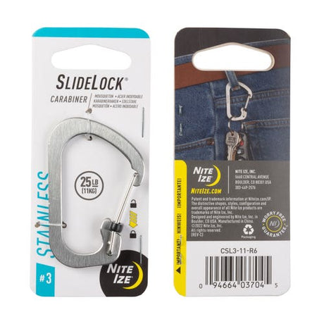 Nite Ize Slidelock Carabiner #3 - Stainless Stainless