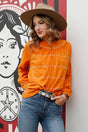 Cruel Girl Women's Raglan Top Orange