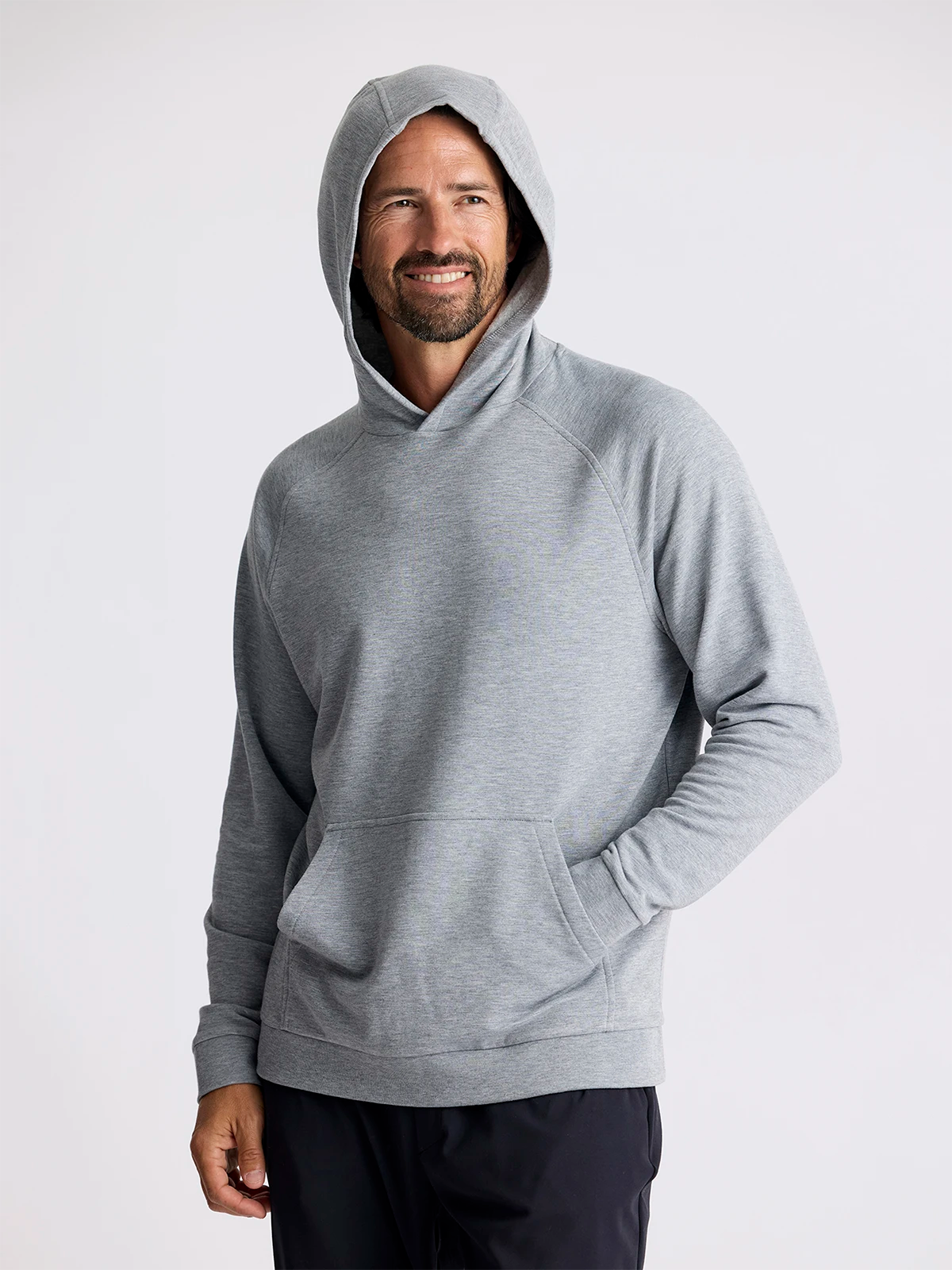 Free Fly Apparel Men's Bamboo Lightweight Fleece Hoodie - Heather Grey Heather Grey