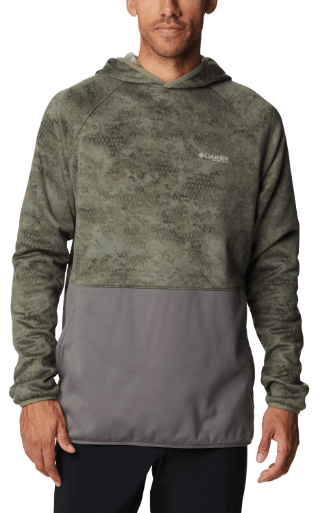 Columbia Men's PFG Super Terminal Fleece Hoodie - Cypress Digiscale/City Grey Cypress Digiscale/City Grey