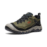 Keen Men's Targhee IV Waterproof Shoe - Dark Olive/Gold Flame