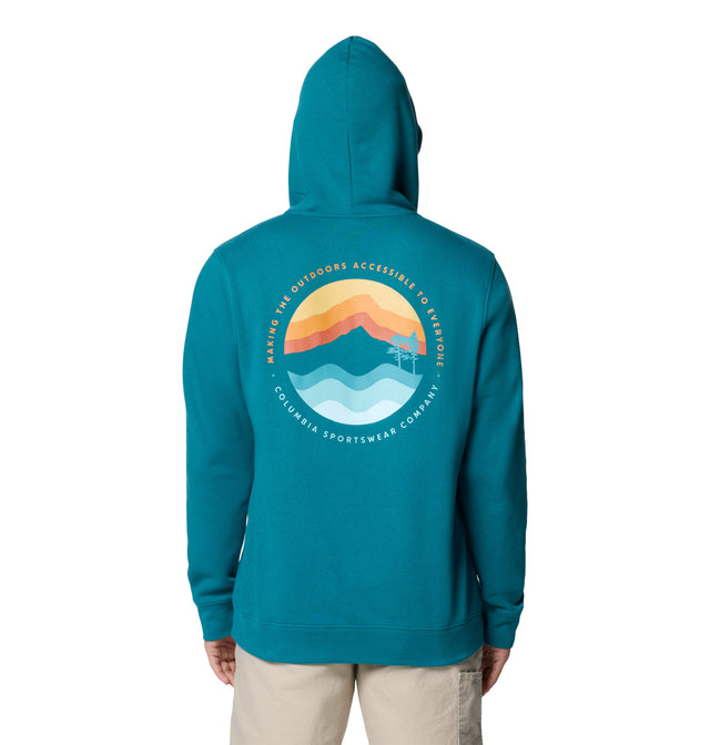 Mens Columbia Trek Graphic Hoodie - River Blue / Circular Linescape River Blue / Circular Linescape