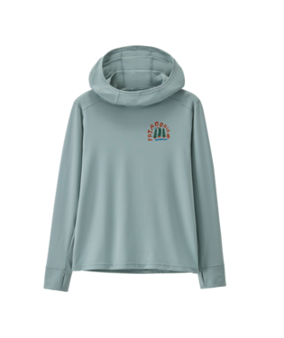 Patagonia Kids' Capilene Silkweight Hoody - Snack Country: Thermal Blue Snack Country: Thermal Blue