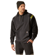 Ariat Rebar Workman Colorblock Logo Hoodie Black  /  Charcoal Heather /  / Regular