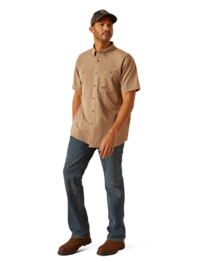 Ariat Rebar Made Tough 360 AirFlow Work Shirt Rebar Khaki /  / Regular