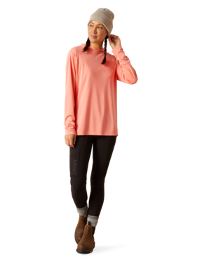 Ariat Rebar Sunblocker Hooded T-Shirt Shell Pink /  / Regular