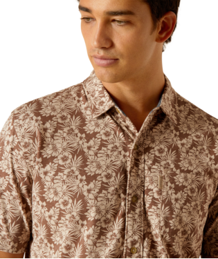 Ariat Modern Fit Button Down Shirt Dessert Mocha /  / Regular