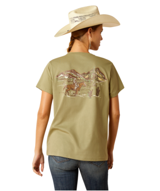 Ariat Desert Scene T-Shirt Oil Green /  / Regular