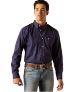 Ariat Wrinkle Free Wells Fitted Shirt Peacoat /  / Regular