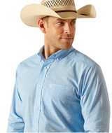 Ariat Solid Slub Classic Fit Shirt Coast Azure Blue /  / Regular