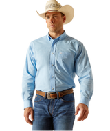 Ariat Solid Slub Classic Fit Shirt Coast Azure Blue /  / Regular