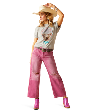 Ariat Ultra High Rise Tomboy Wide Pink / 29 / Regular