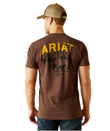 Ariat Bison Sketch Shield T-Shirt Brown Heather /  / Regular