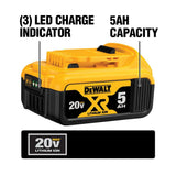 Dewalt 20V MAX 125 MPH 450 CFM Brushless Cordless Battery Powered Blower Kit - 5 Ah Battery & Charger