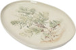 Creative Co-op Oval Debossed Stoneware Platter