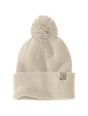 Carhartt Knit Pom-Pom Cuffed Beanie - Oat Milk