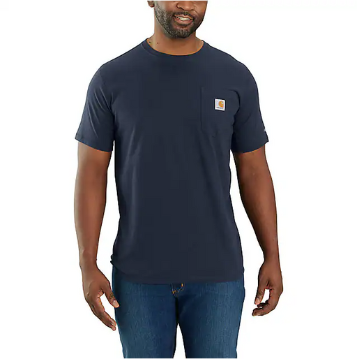 Carhartt Men's Force Relaxed Fit Mid Weight Short-Sleeve Pocket T-Shirt Navy / REG
