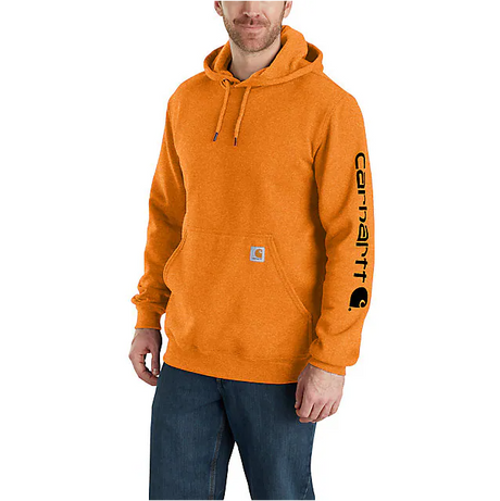 Carhartt Men's Loose Fit Midweight Logo Sleeve Graphic Hoodie armalade Heather / REG / M