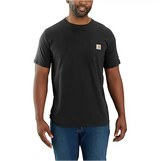 Carhartt Men's Force Relaxed Fit Mid Weight Short-Sleeve Pocket T-Shirt Black / REG