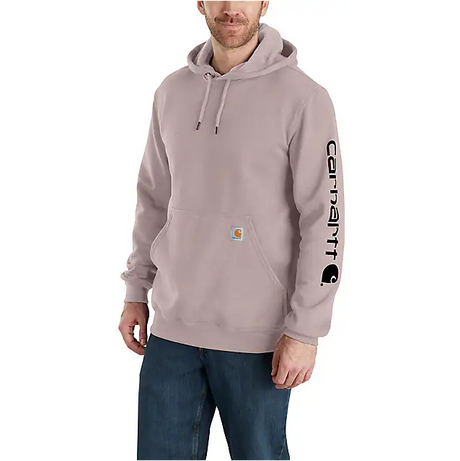 Carhartt Men's Loose Fit Midweight Logo Sleeve Graphic Hoodie Mink / REG