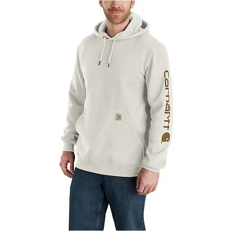 Carhartt Men's Loose Fit Midweight Logo Sleeve Graphic Hoodie Malt / REG