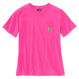 Carhartt Women's Loose Fit Heavyweight Short-Sleeve Pocket T-Shirt Pink Glow