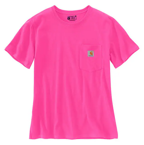 Carhartt Women's Loose Fit Heavyweight Short-Sleeve Pocket T-Shirt Pink Glow