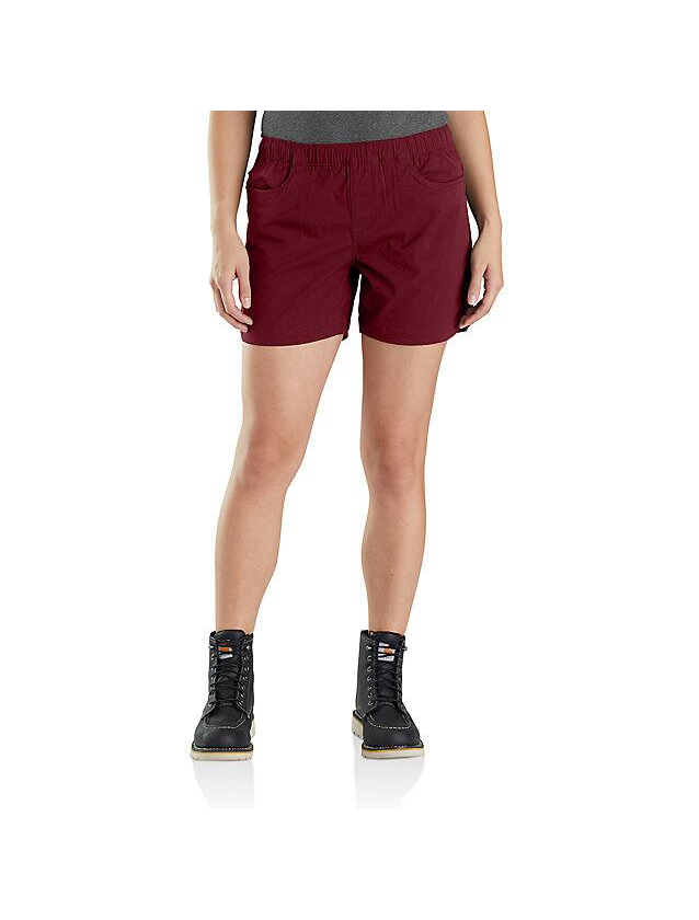 Carhartt Women's Force Relaxed Fit Ripstop 5-Pocket Work Short Bordeaux