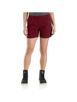 Carhartt Women's Force Relaxed Fit Ripstop 5-Pocket Work Short Bordeaux