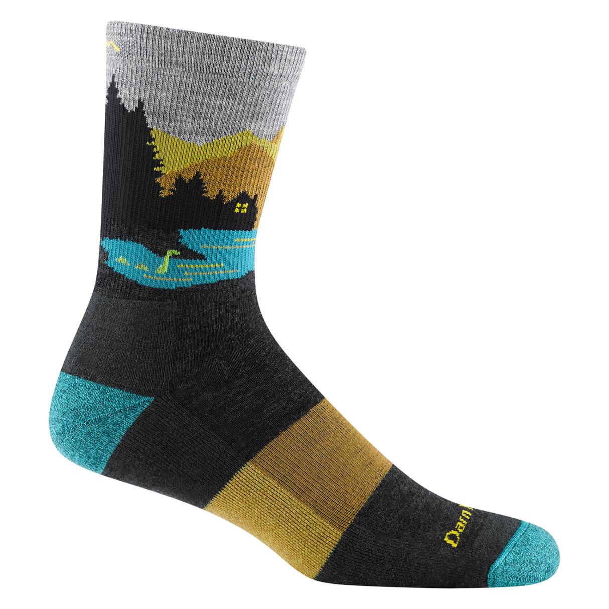 Darn Tough Men's Close Encounters Micro Crew Midweight Hiking Sock Charcoal