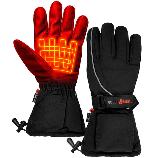 Action Heat Women's AA Battery Heated Gloves - Black Black