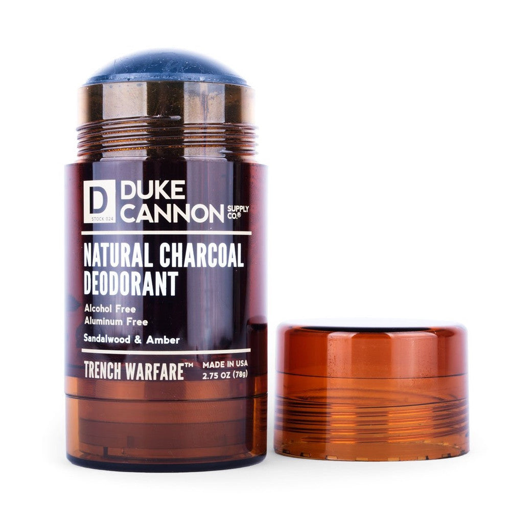 Duke Cannon Supply Co. Trench Warfare Natural Charcoal Deodorant - Sandalwood & Amber