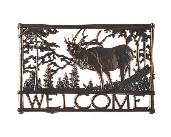 Painted Sky Designs Welcome Sign Metal Elk