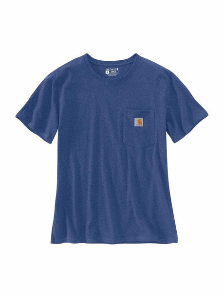 Carhartt Women's Loose Fit Heavyweight Short-sleeve Pocket T-shirt cout blue heather / S