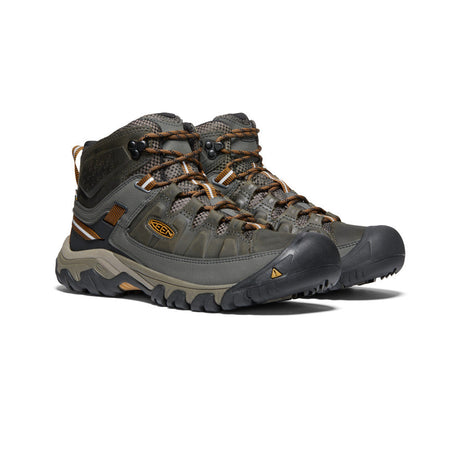 Keen Men's Targhee III Waterproof Mid Wide Boot Black Olive/Golden Brown