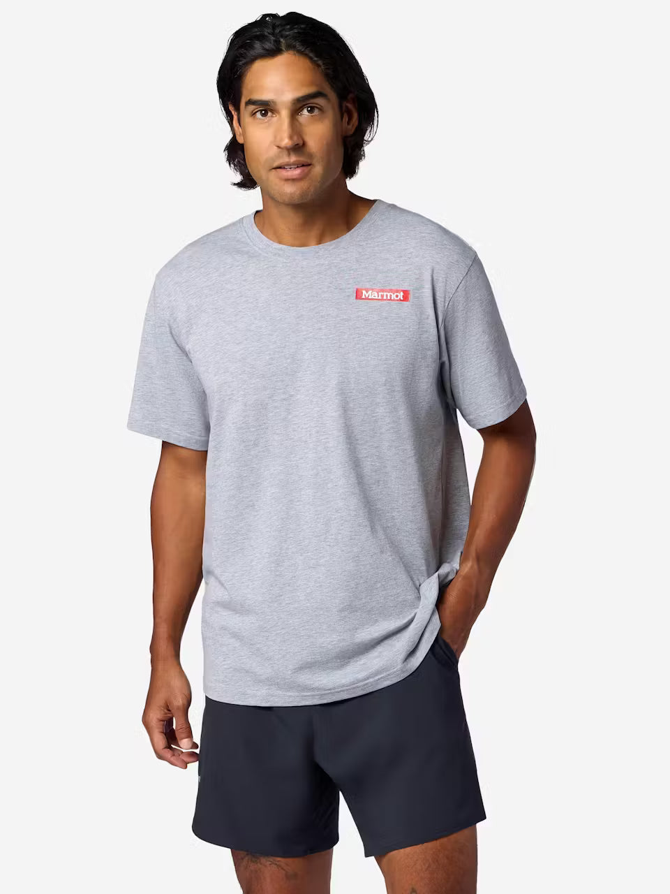 Mens Marmot Duct Tape Short Sleeve Tee Grey heather