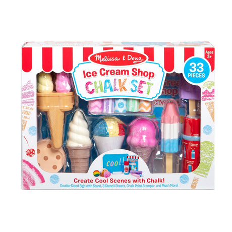 Melissa & Doug Ice Cream Set Shop Chalk Set