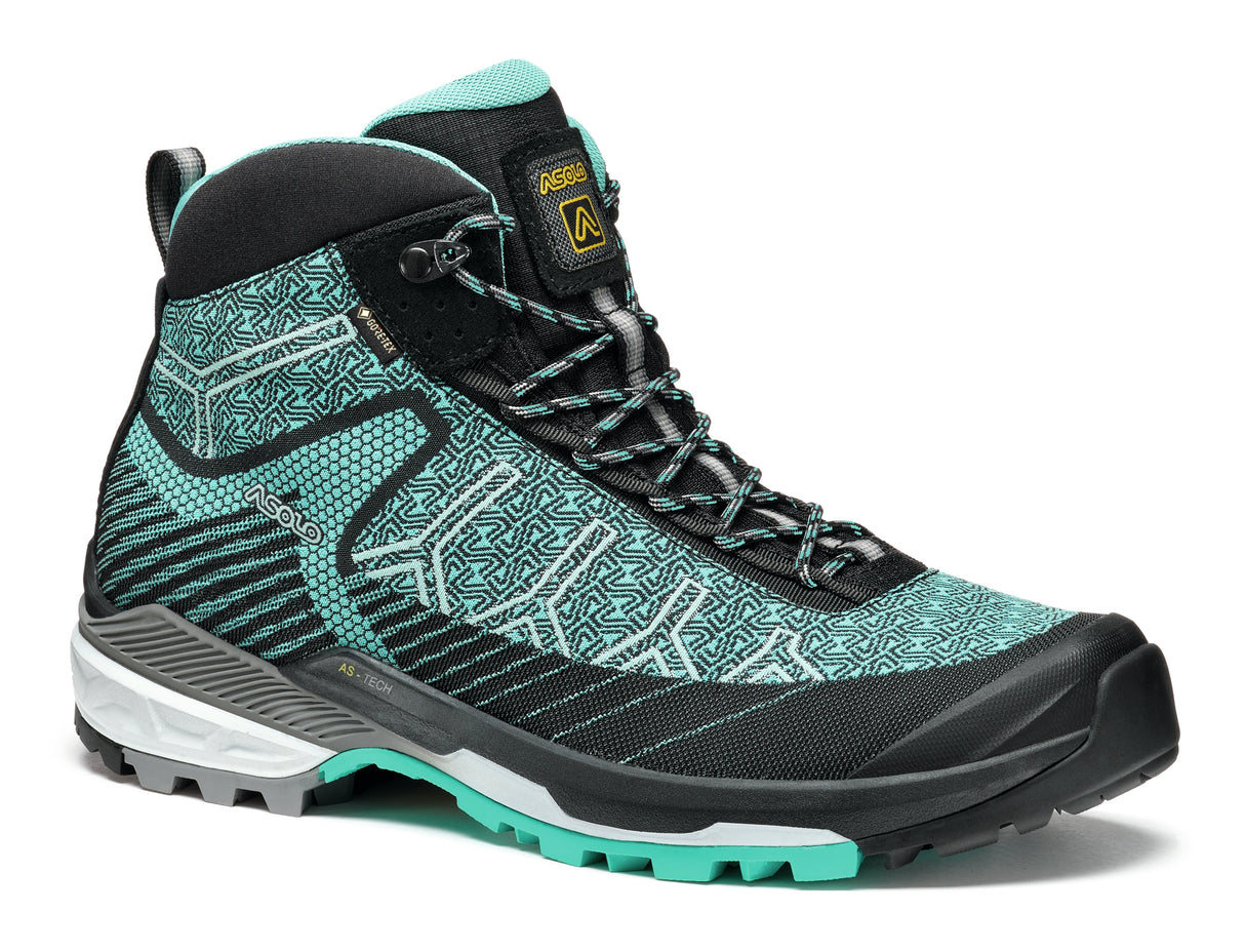 Asolo Women's Falcon EVO Jacquard GV Boot Black/Aqua Green