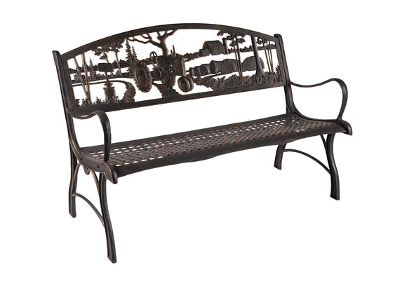 Painted Sky Designs Garden Bench Cast Iron Farmstead