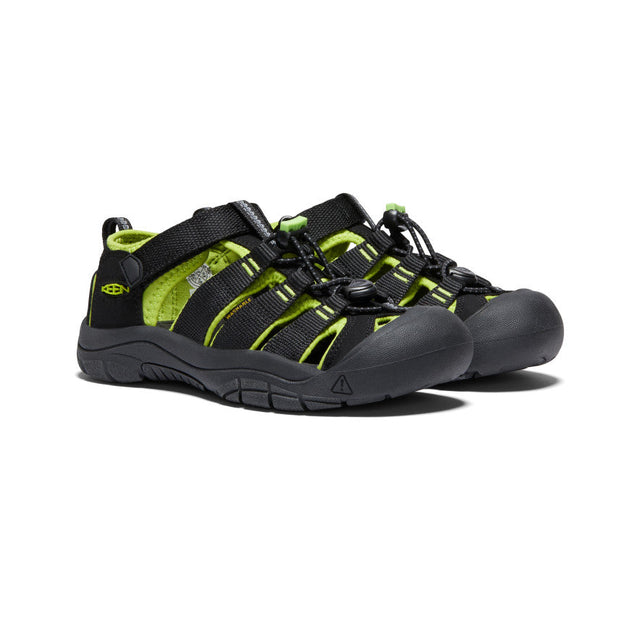 Keen Youth Newport H2 Sandal Black/Lime Green