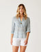 Carve Designs Women's Dylan Gauze Shirt - Horizontal Stripe Horizontal Stripe