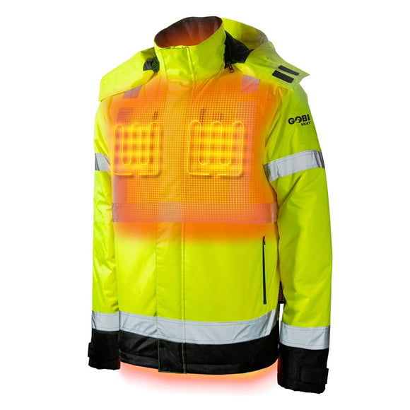 Gobi Heat Men's Flash Heated Hi Vis Jacket Hi Vis Yellow