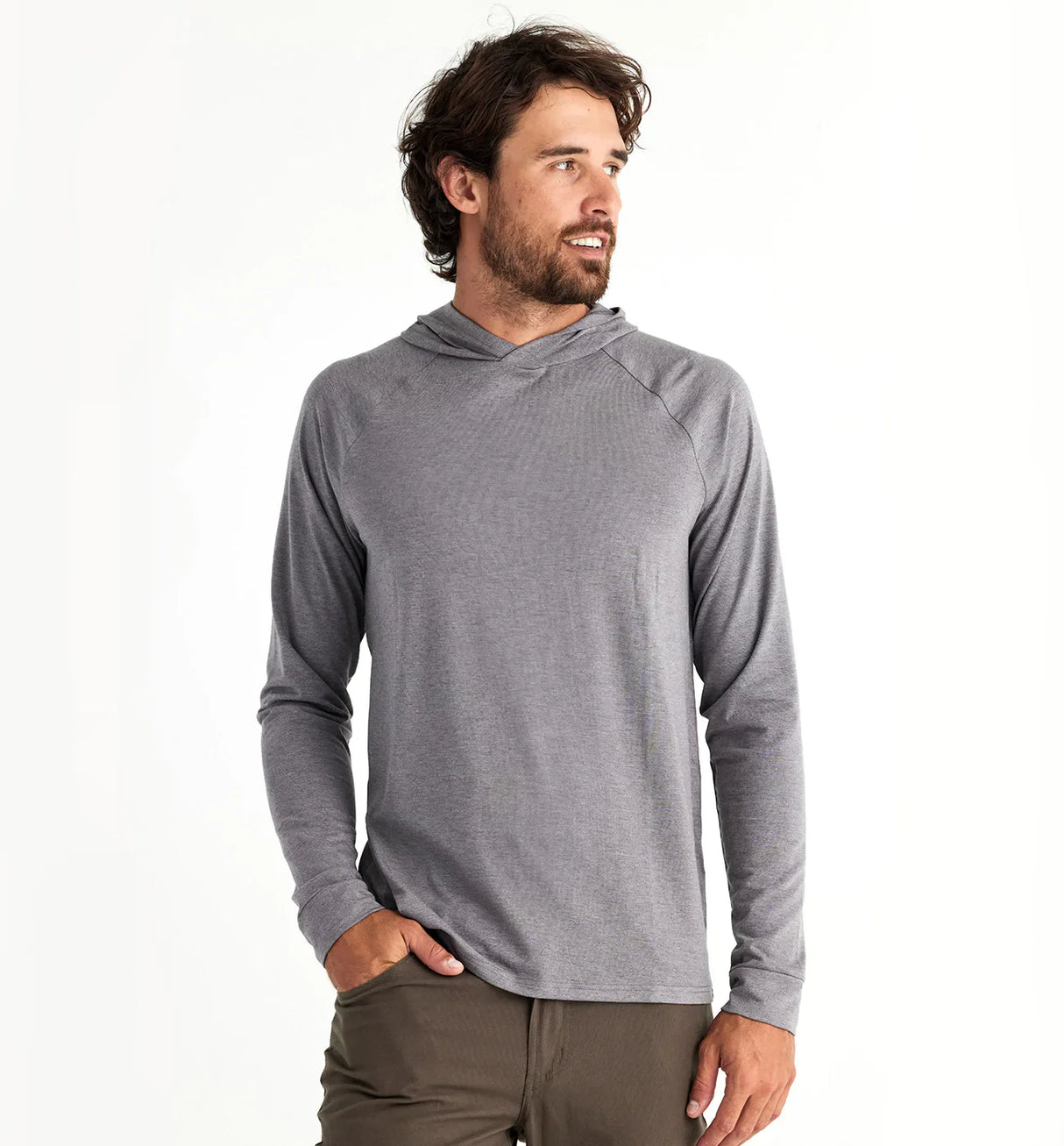 Free Fly Apparel Men's Bamboo Flex Hoodie - Heather Graphite Heather Graphite