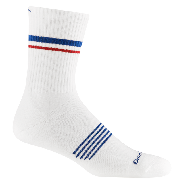 Darn Tough Men's Element Micro Crew Lightweight Running Sock - White White